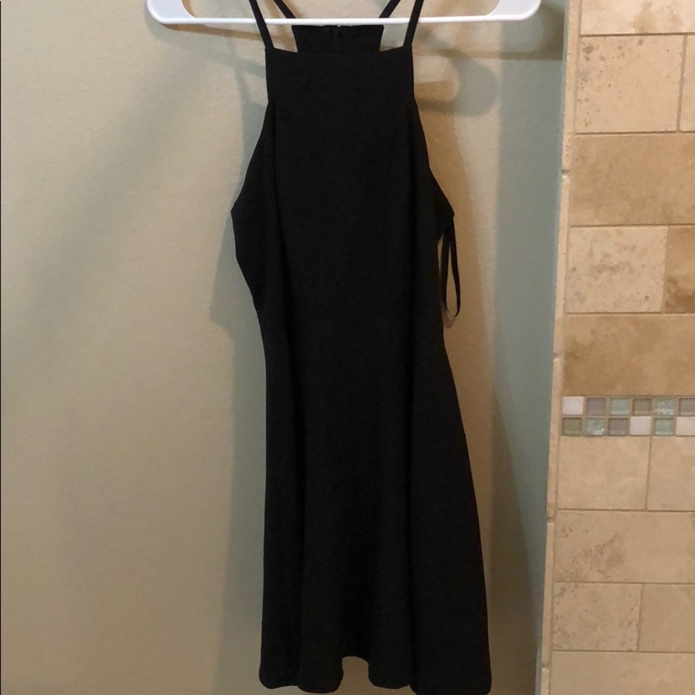 Black spaghetti strap dress